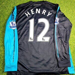 Henry Arsenal 2011 2012 Long Sleeve Away Soccer Jersey Shirt L SKU# 423984-472